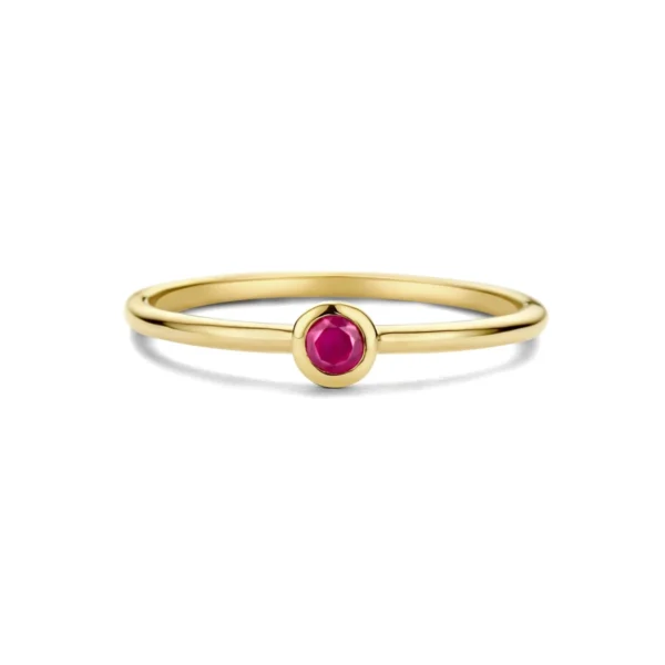 14k Geboortesteenring juli