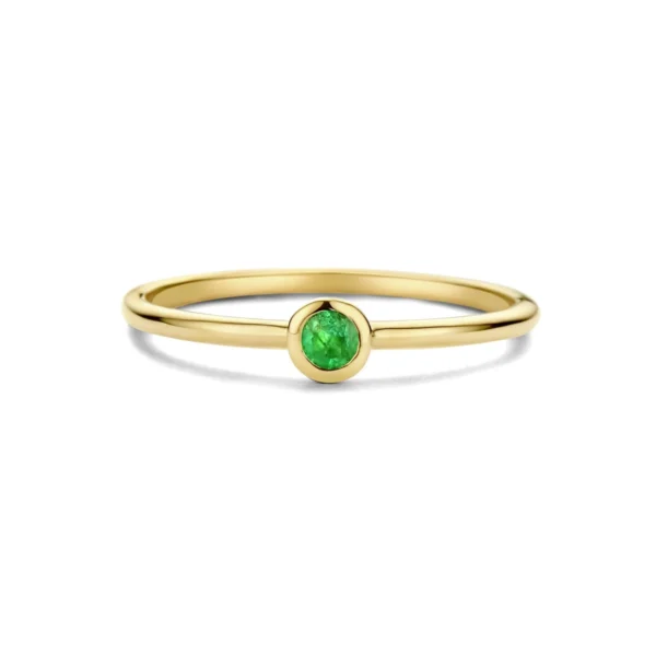 14k Geboortesteenring mei